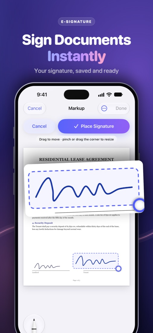 Sign documents instantly